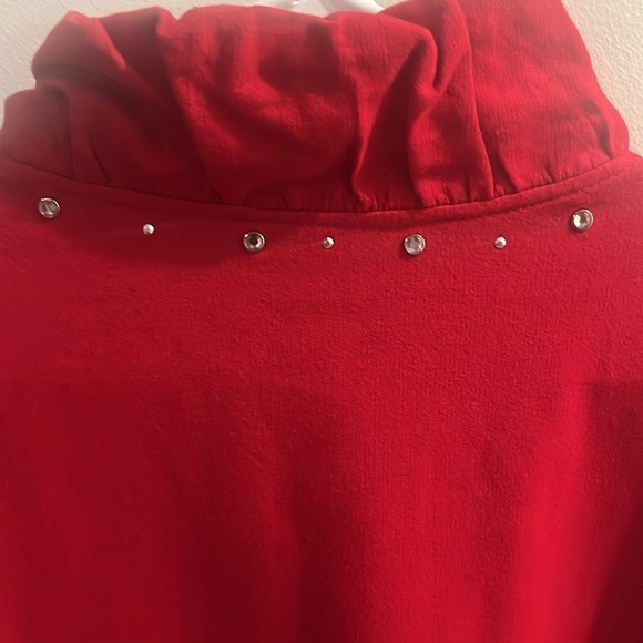 Quacker Factory Red Cardigan Sweater - Picture 5 of 6